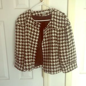 Cropped Houndstooth Jacket